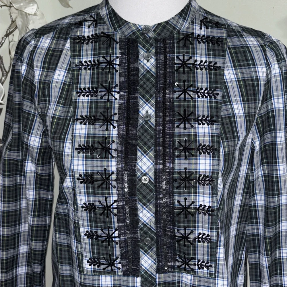J. Crew Black and White Checkered Shirt